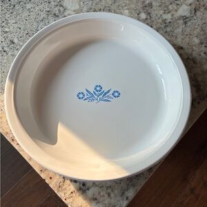 CorningWare Vintage Pie/Bake Plate White Round P-309 Dish 9" with 1.25" Deep